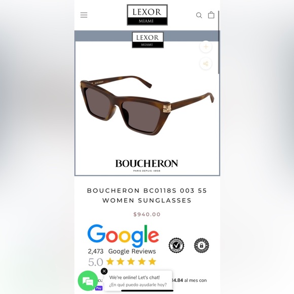 🏆Boucheron BC0118S  003, Size 55-16-140‼️Made in France 🇫🇷 100> authentic - Picture 4 of 16